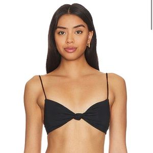 Mikoh triangle bikini top size M in black